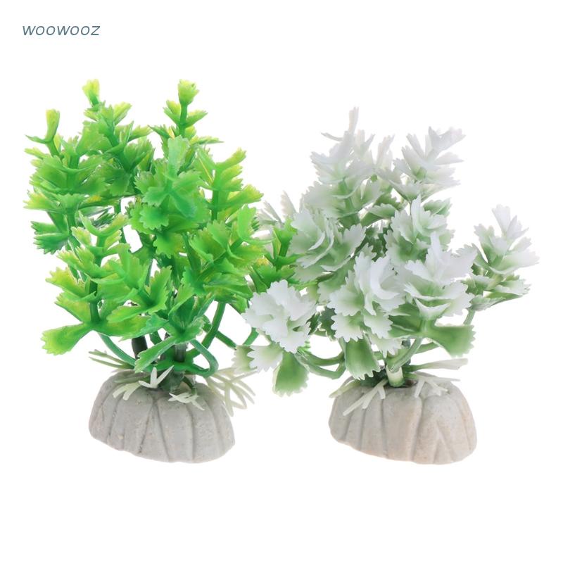 Cây nhân tạo nhiều màu sắc dùng trang trí bể cá