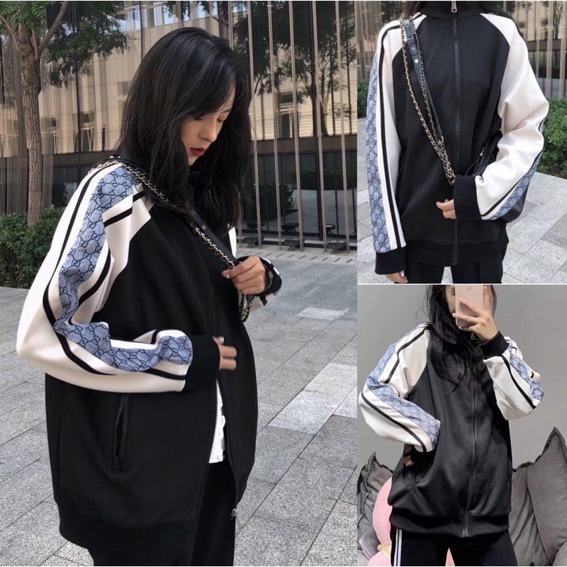 [Xả Kho Áo LỖI] Áo Khoác Gió Jacket Bomber Nam Nữ Form Rộng Dù Phối Tay Siêu Chất - G