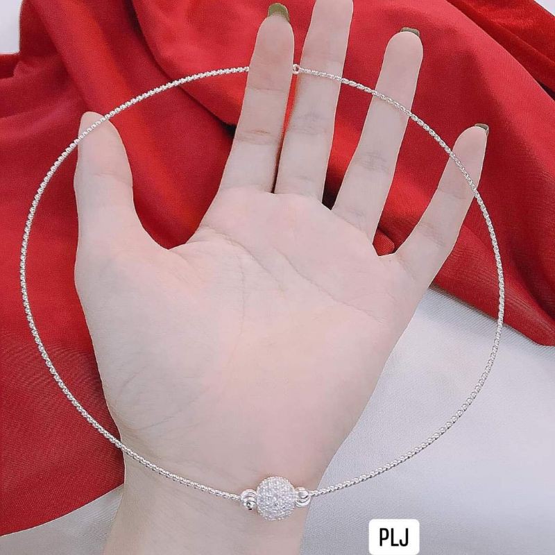 Kiềng cổ mặt cầu chuẩn bạc ta