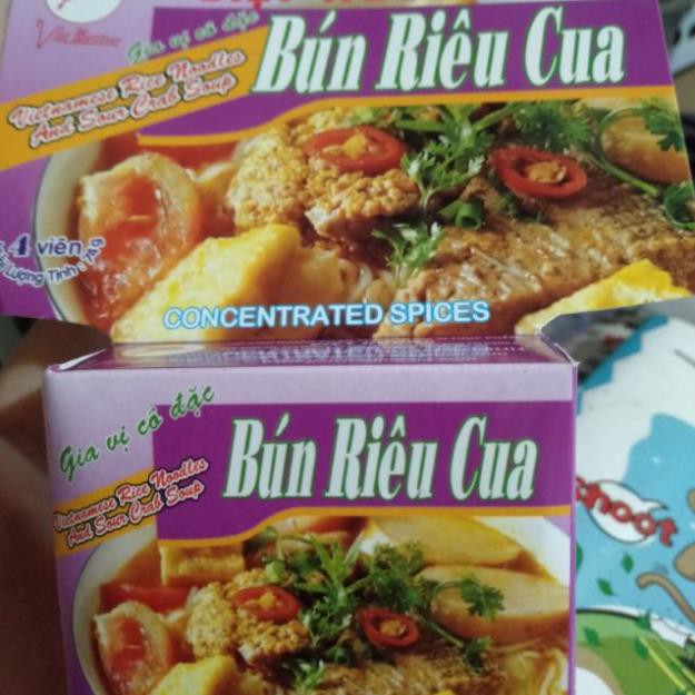 Viên gia vị cô đặc nấu bún riêu cua cực ngon