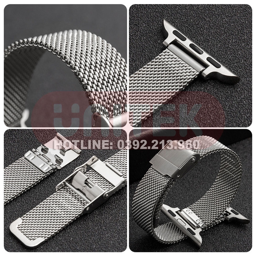 Dây Đồng Hồ Apple Watch 1/2/3/4/5/6 Chất Liệu Thép Size 38-40mm, 42-44mm