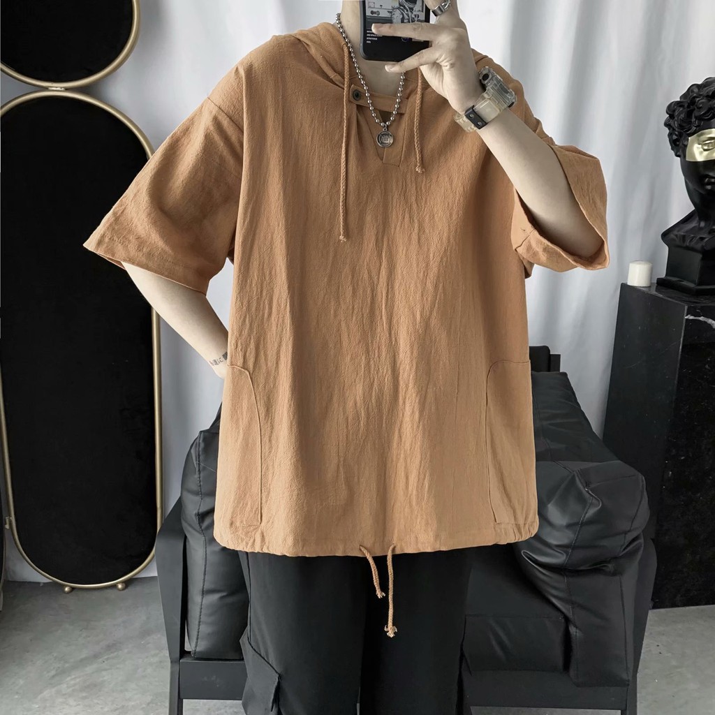 Men's fashion casual short-sleeve hoodie | BigBuy360 - bigbuy360.vn