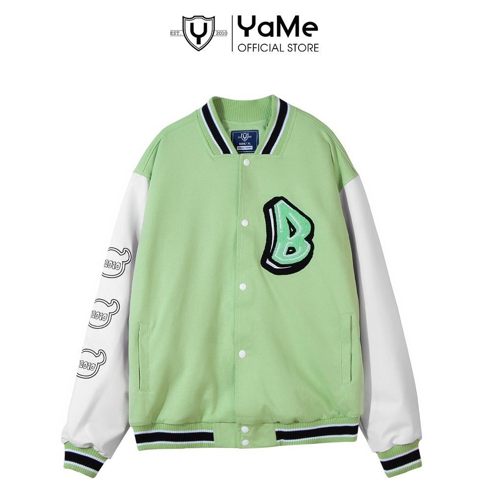 Áo Khoác Bóng Chày Nam Nữ Thời Trang Thương Hiệu Y2010 Varsity Linh Vật Bbuff Ver6 20561