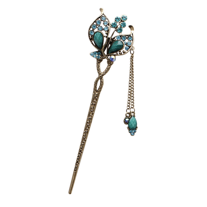 Trâm Cài Tóc Đính Đá Nhiều Màu Sang Trọng Thời Trang Cho Nữ