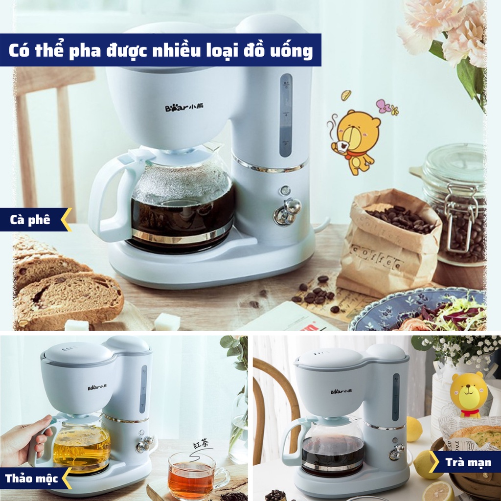 Máy pha cà phê mini Bear KFJ-A06K1 chính hãng máy pha cafe viên nén Espresso tặng kèm 100gr bột café Arabica