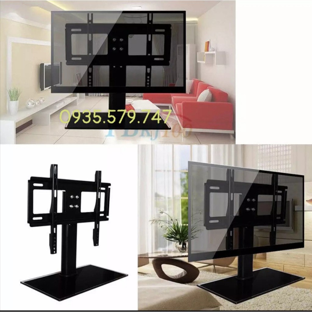 Chân đế tivi đa năng mặt kính cường lực 32-55 inch siêu đẹp và chắc chắn - hàng nhập khẩu