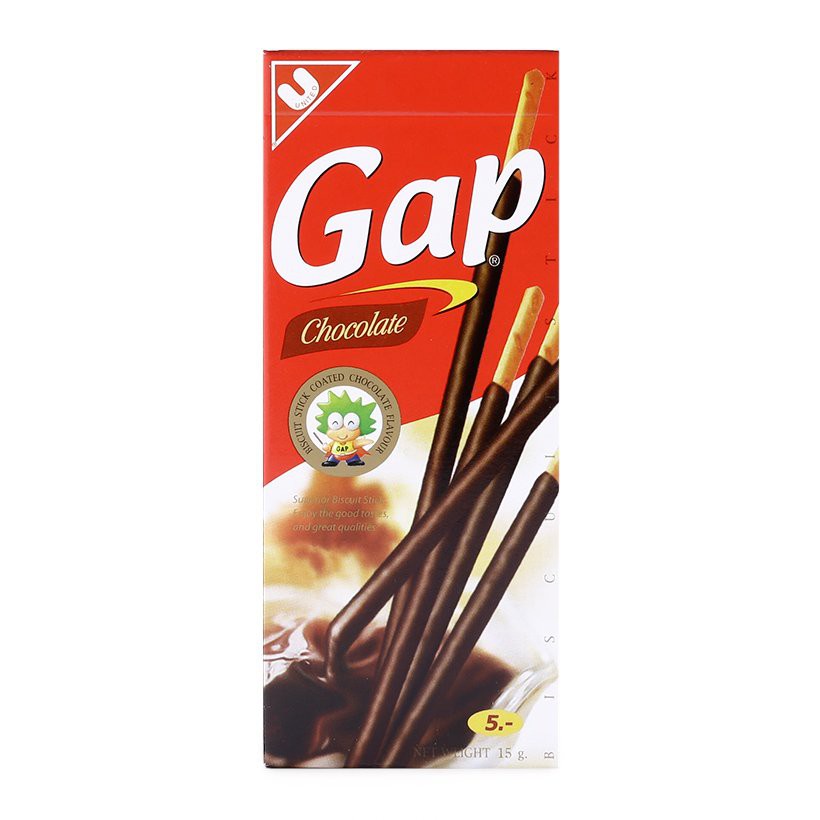 Bánh Que Gap Phủ Kem Sôcôla Biscuit Stick Coated Chocolate Flavor (Hộp 15g)