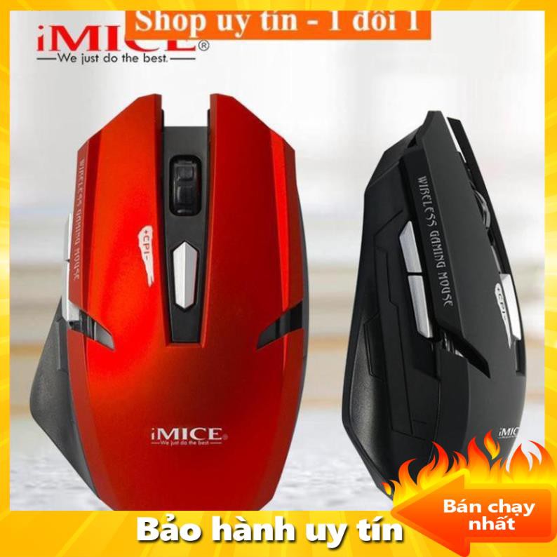 Chuột không dây máy tính IMICE E1700 Pro hàng bảo hành chính hãng - siêu nhanh nhay, kiểu dáng hầm hố