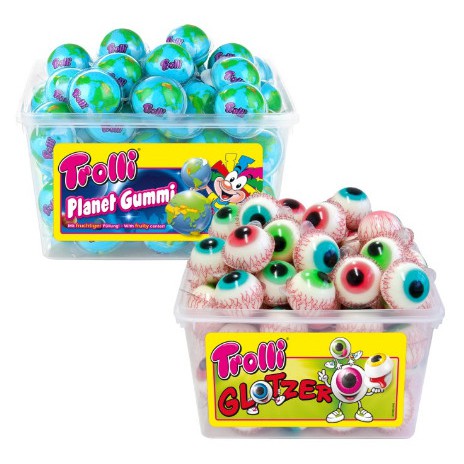Lẻ 1 viên kẹo dẻo Trolli Planet & Pop Eye nội địa Đức