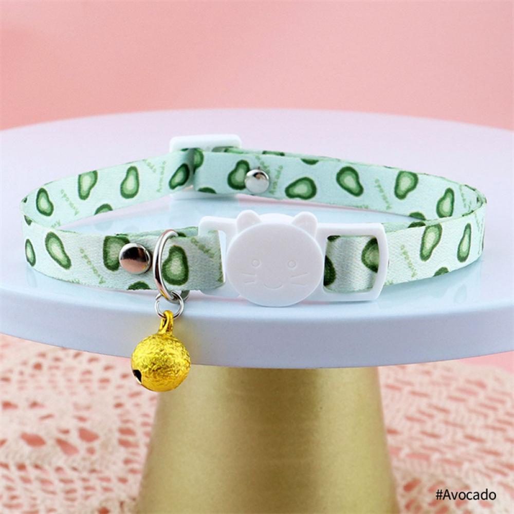 Vòng Cổ Cotton Polyester In Họa Tiết Trái Cây Có Khóa Cài Có Thể Điều Chỉnh Cho Thú Cưng A8O8