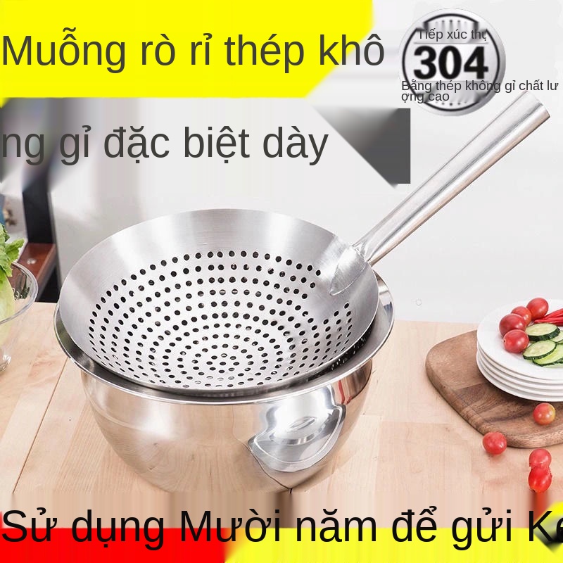 ✟Dụng cụ nhà bếp bằng thép không gỉ 304 lớn cung cấp lưới lọc chao gia dụng có nắp đậy chảo dầu với chảo mỡ lợn chiên tr