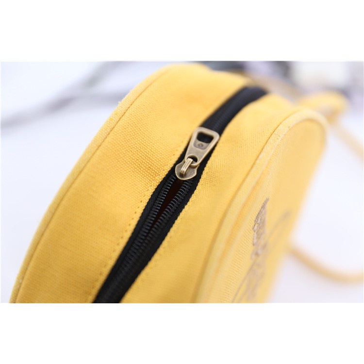 Túi đeo chéo canvas túi cầm tay họa tiết cô gái - Mã TV009