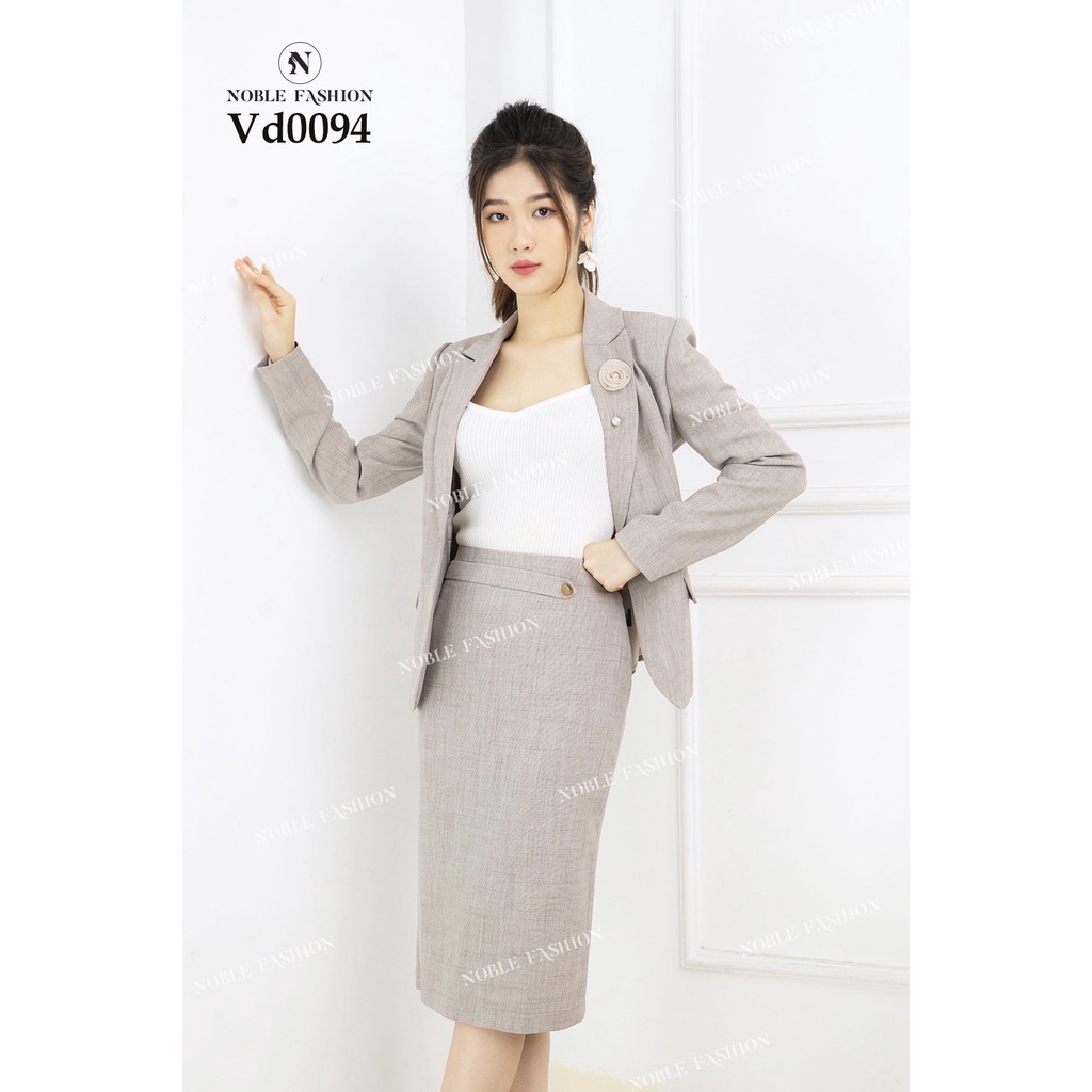 BỘ VEST NỮ CÔNG SỞ,SET VEST CHÂN VÁY BÚT CHÌ VD0094