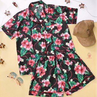 ĐỒ BỘ NGỦ MẶC NHÀ KIỂU PYJAMA NGẮN