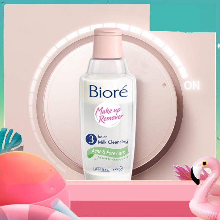 Sữa Tẩy Trang Biore 3 Fusion Milk Cleansing Acne&amp; Pore Care 3 Lớp🥑🥑🥑 Sạch Sâu Ngừa Mụn 300ml -sạch nhờn -không bị khô da