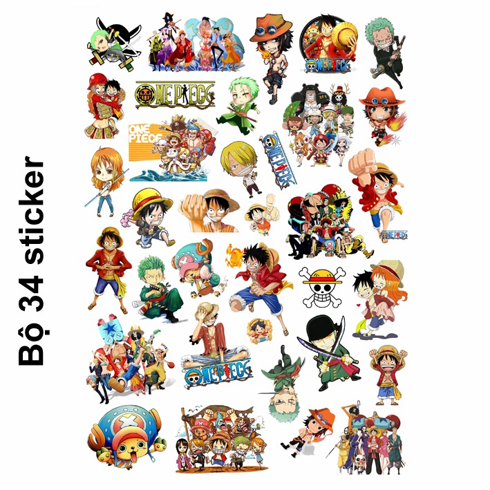 Sticker / Hình dán anime One piece(random)