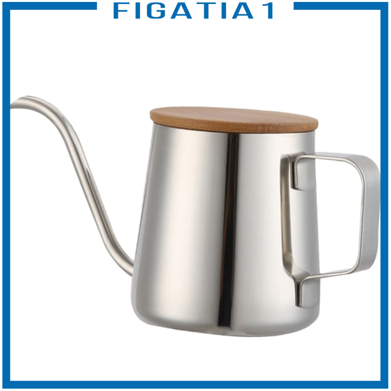 [FIGATIA1]Gooseneck Hand Drip Coffee Pot Stainless Steel Pour Over Tea Kettle 250ml