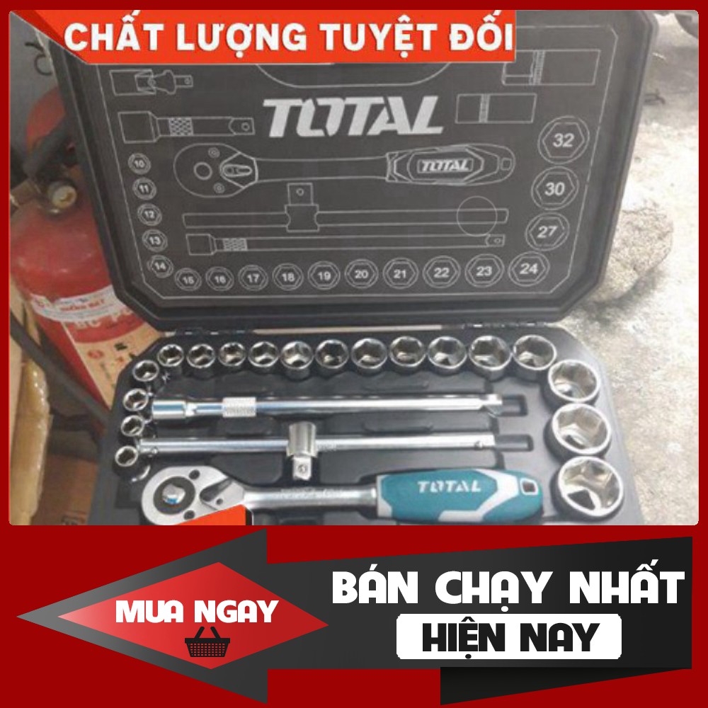 Bộ tuýp 25 chi tiết Total THT121251 [bảo hành chính hãng]