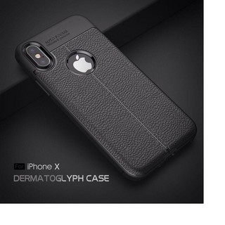 Ốp lưng iphone X/XS silicon giả da,chống sốc auto Focus
