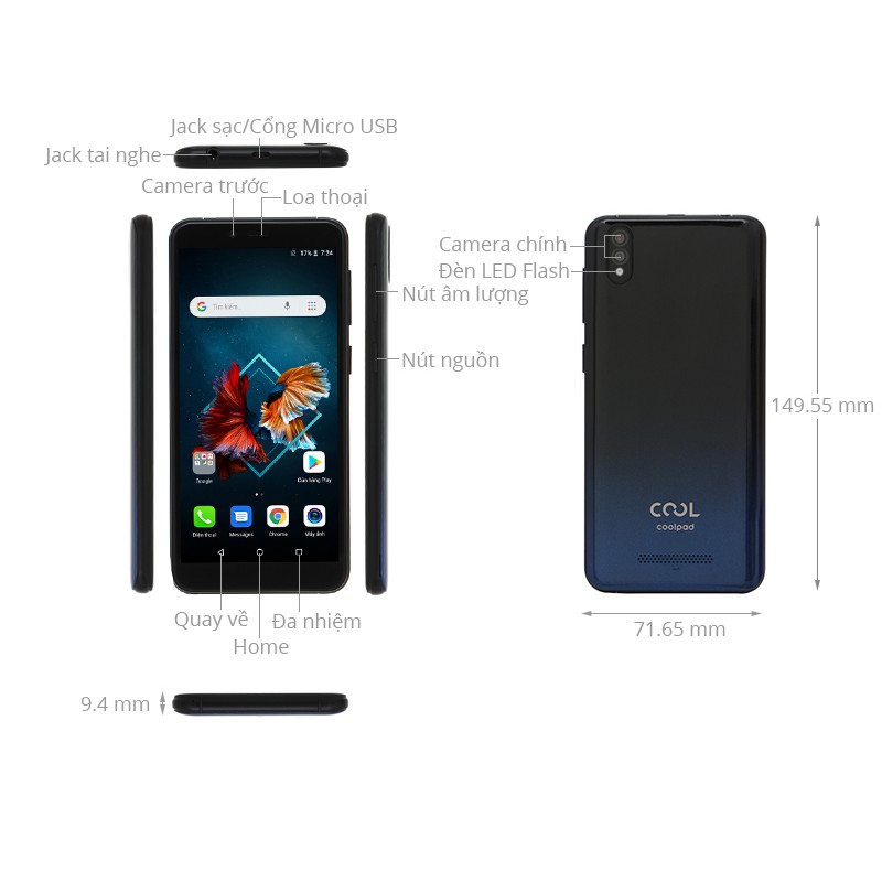 Điện Thoại Coolpad N5 Mini,thiế kế đẹp mắt, hợp thời trang | BigBuy360 - bigbuy360.vn