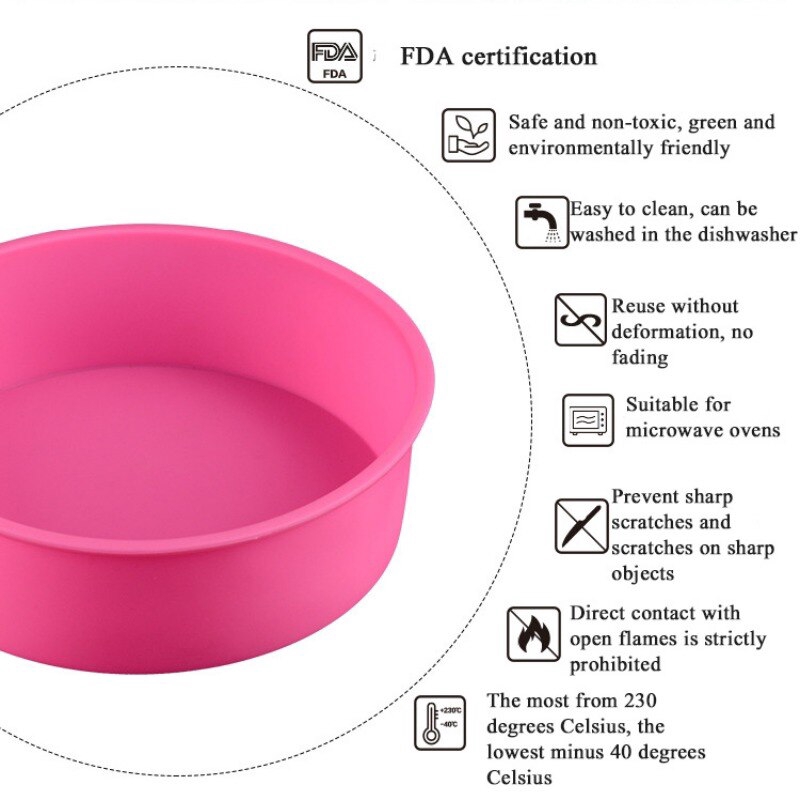 Khuôn Silicon Làm Bánh Hình Tròn 8 Inch