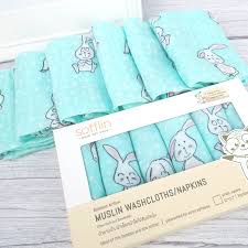 Khăn sữa sợi tre Sofflin vải sợi Organic cao cấp cho trẻ sơ sinh