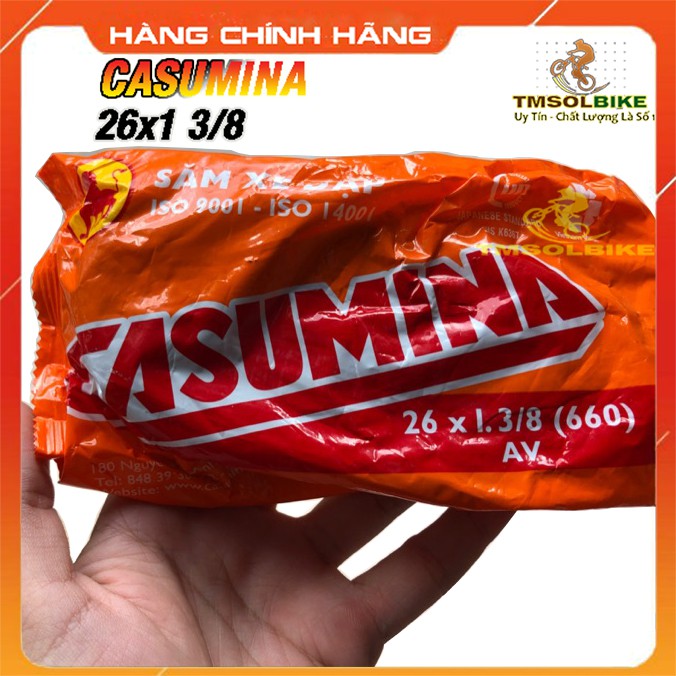 Ruột Xe Đạp 26x1 3/8  AV45L - Van Xe Máy Dài 45mm - Hàng Chính Hãng