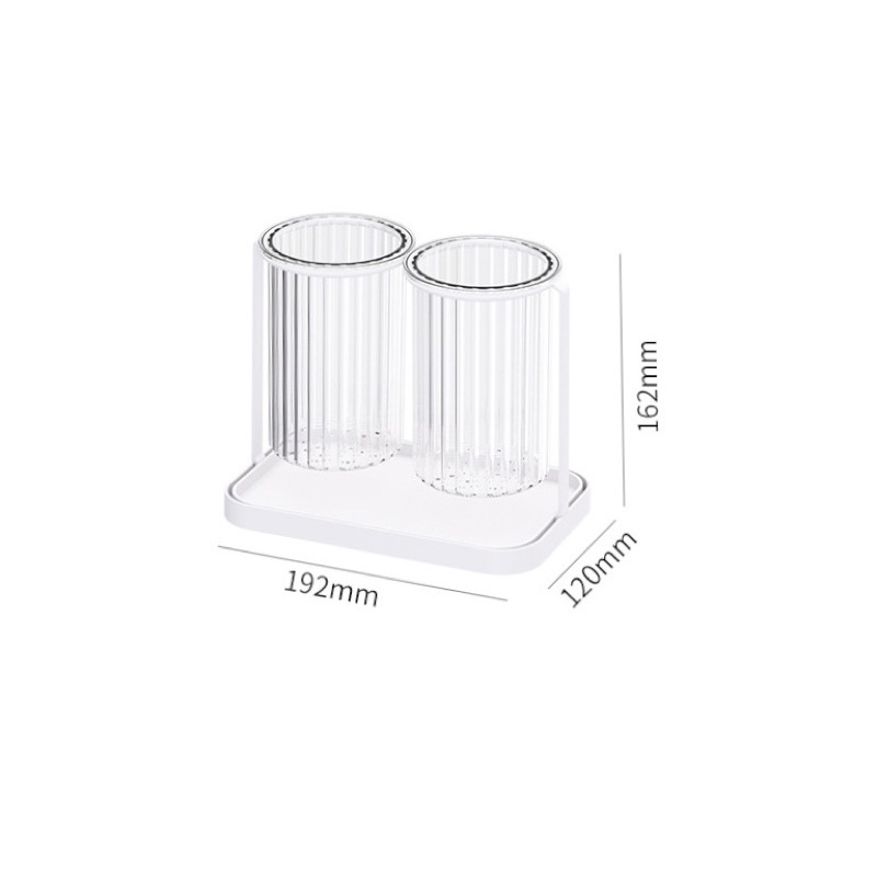 Ống đũa 2 ngăn sơn tĩnh điện, ống cắm đũa decor