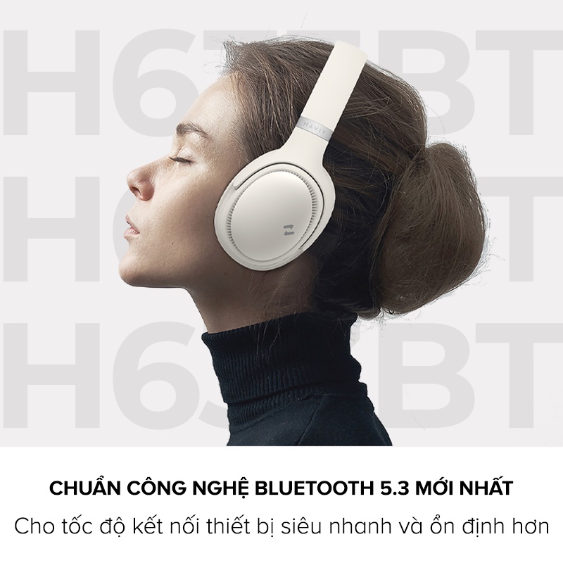 Tai Nghe Bluetooth Headphone HAVIT H630BT, Driver 40mm, BT 5.3, Gập Tiện Lợi, Nghe Đến 36H - Chính Hãng BH 12Th Dizi