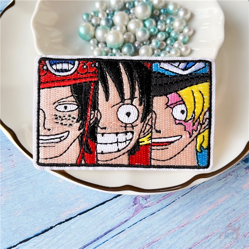 ☸ Miếng Vá Ủi Quần Áo In Hoạ Tiết Hoạt Hình Naruto/One Piece Độc Đáo ☸ 1 Sticker Ủi Thêu Hình Anime