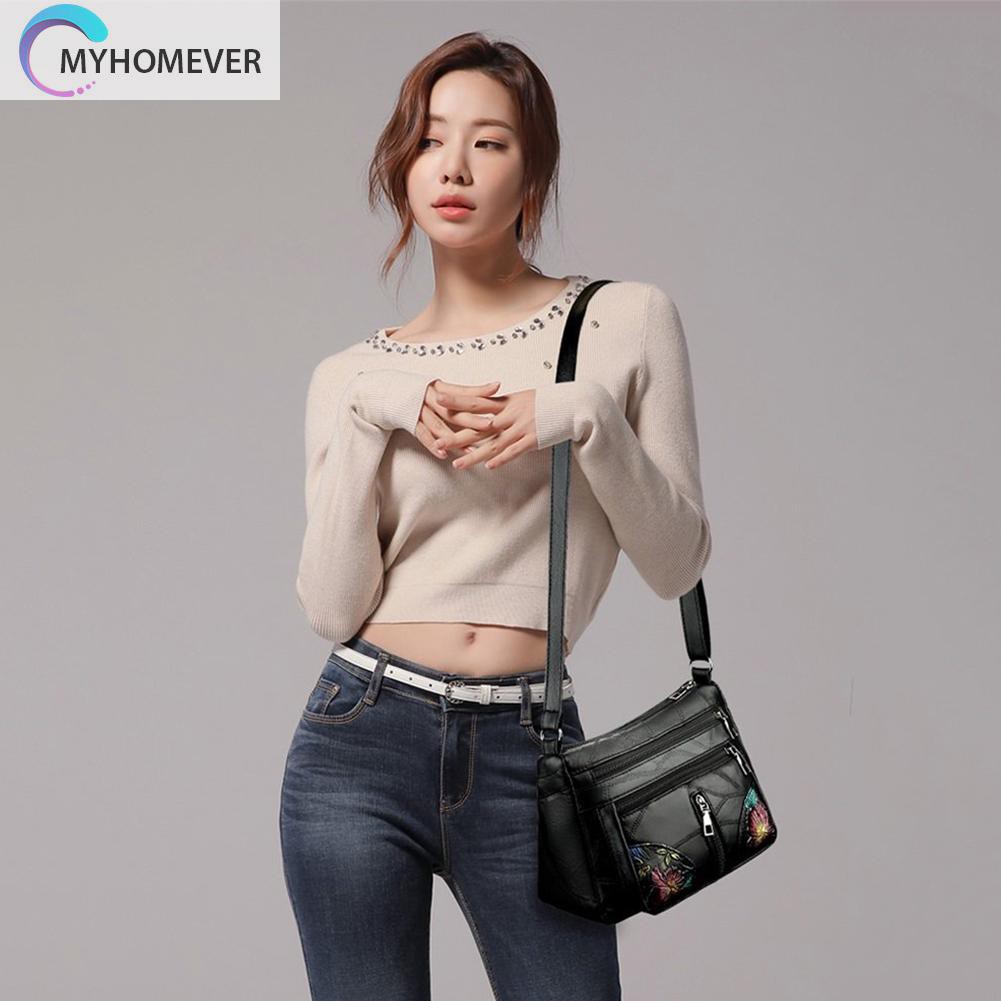 Túi Xách Da Cừu In Hoa Xinh Xắn Dành Cho Nữ