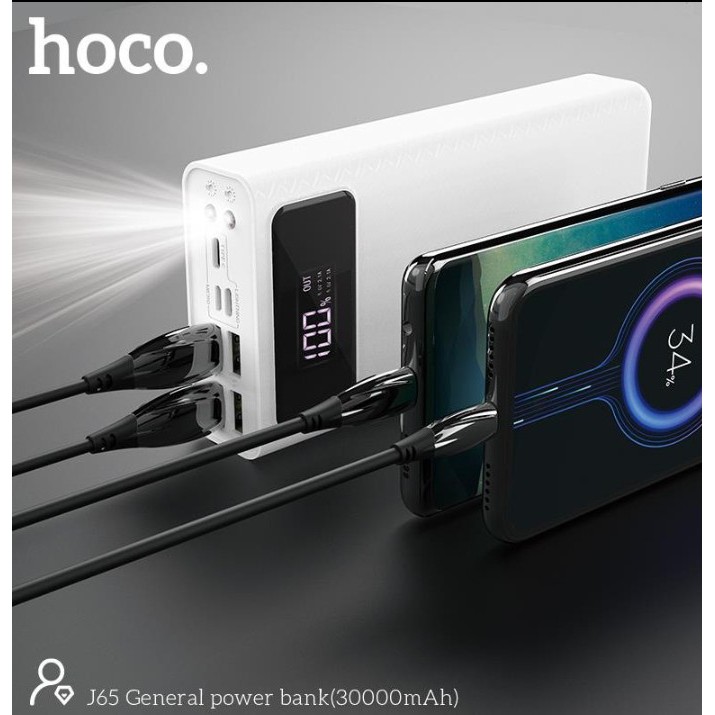 PIN SẠC DỰ PHÒNG HOCO J65 30.000mAh SẠC NHANH 4 CỔNG USB