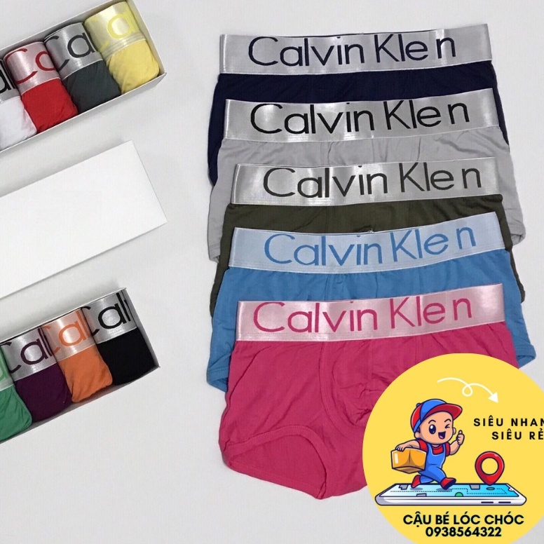 [ SIÊU RẺ ] QUẦN LÓT NAM BOXER CK ĐAI BẠC COTTON SIÊU MÁT