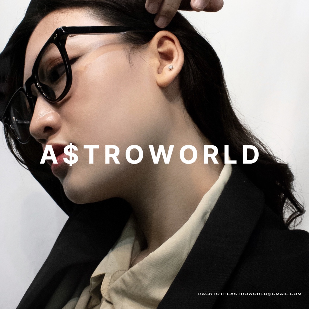 A$troWorld Iconic 02 Kính Cận thời trang lõi Thép Cao cấp + Nước/Khăn Lau kính