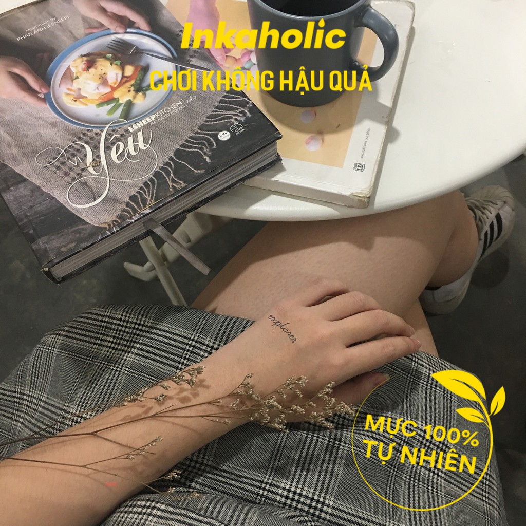 [Chủ đề Du Lịch] ✈️ Bộ mực và khuôn xăm tạm thời Inkaholic 15 ngày, mực xăm 100% tự nhiên và chống nước