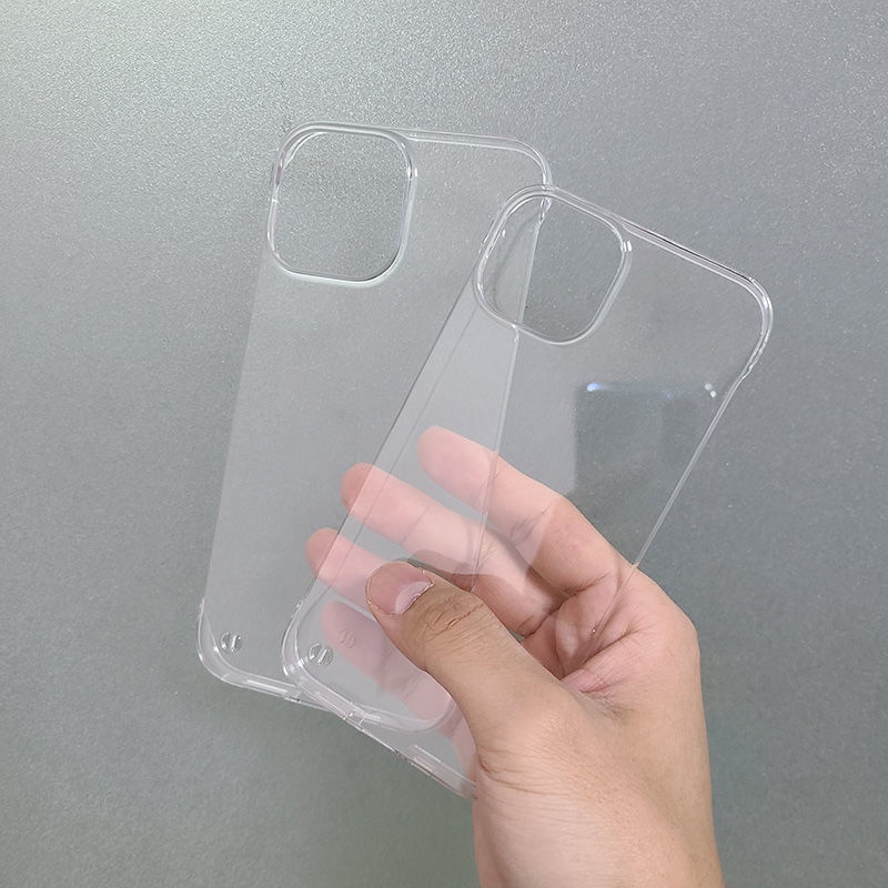 Ốp Điện Thoại Cứng Trong Suốt Siêu Mỏng Không Viền Cho iPhone 13 12 11 Pro Max Mini XS X XR 7 8 Plus SE 2020