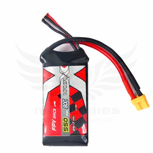 Pin Lipo Mania-X 7.4V 2S 550mAh 80C FPV Race