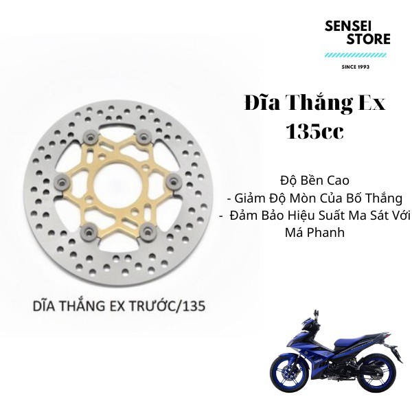 Đĩa trước Exciter 135,  Sirius Taurus Jupiter Lexam (dĩa phanh thắng dầu trước Yamaha Ex135 , LX Si Ju Nouvo Sao_Sensei