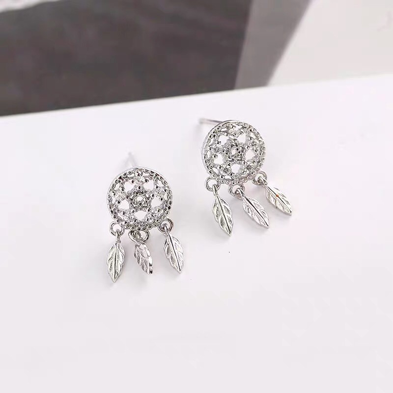 Khuyên Tai Bạc Mon Lilas Dream Catcher Đính Đá Earring K122005