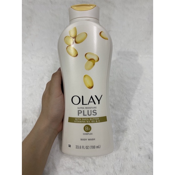 Sữa tắm Olay Ultra Moisture Plus with Shea Butter 700ml với vitamin B3,B5 và E