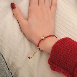 Vòng tay chỉ đỏ may mắn charm con trâu 2021