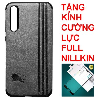 Ốp dẻo huawei p20 pro vân da xám