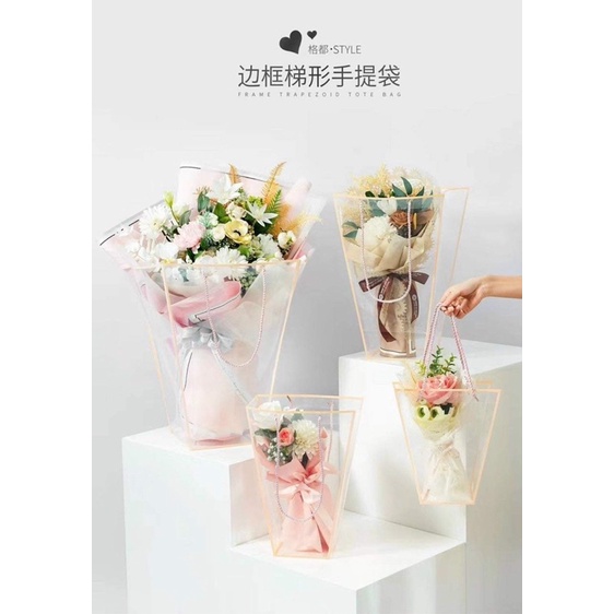 Túi nhựa cao cấp đựng hoa, Size to H5