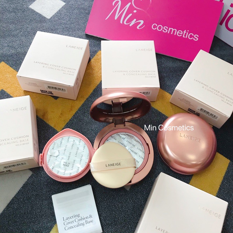 [Auth- Săn Sale]  Phấn nước Layering Cover Cushion Laneige 2in1