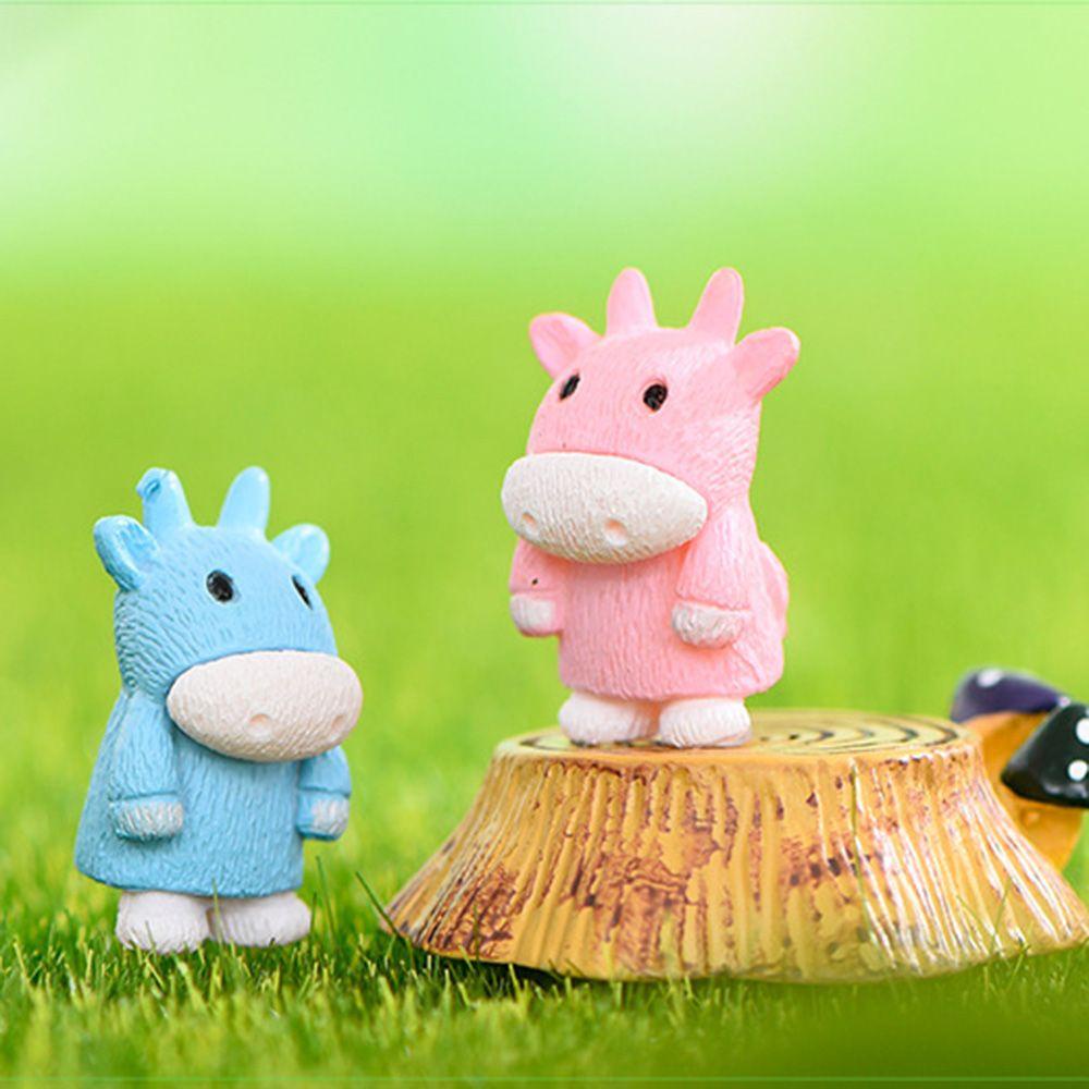Mô Hình Bò Hoạt Hình DIY Trang Trí Sân Vườn