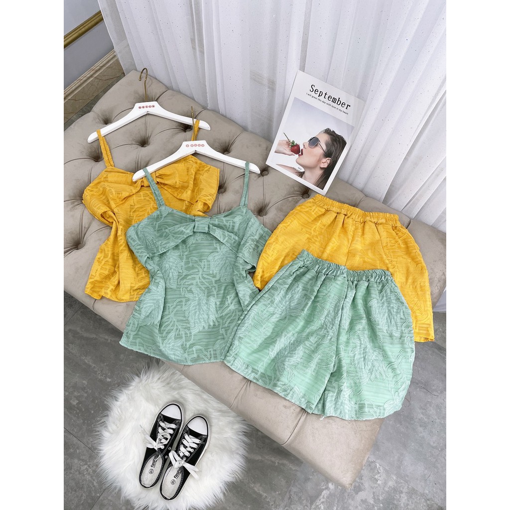 Set đồ nữ cá tính, set quần sóc áo quây đi chơi sang chảnh mùa hè đẹp 8A00048 THVVN | BigBuy360 - bigbuy360.vn