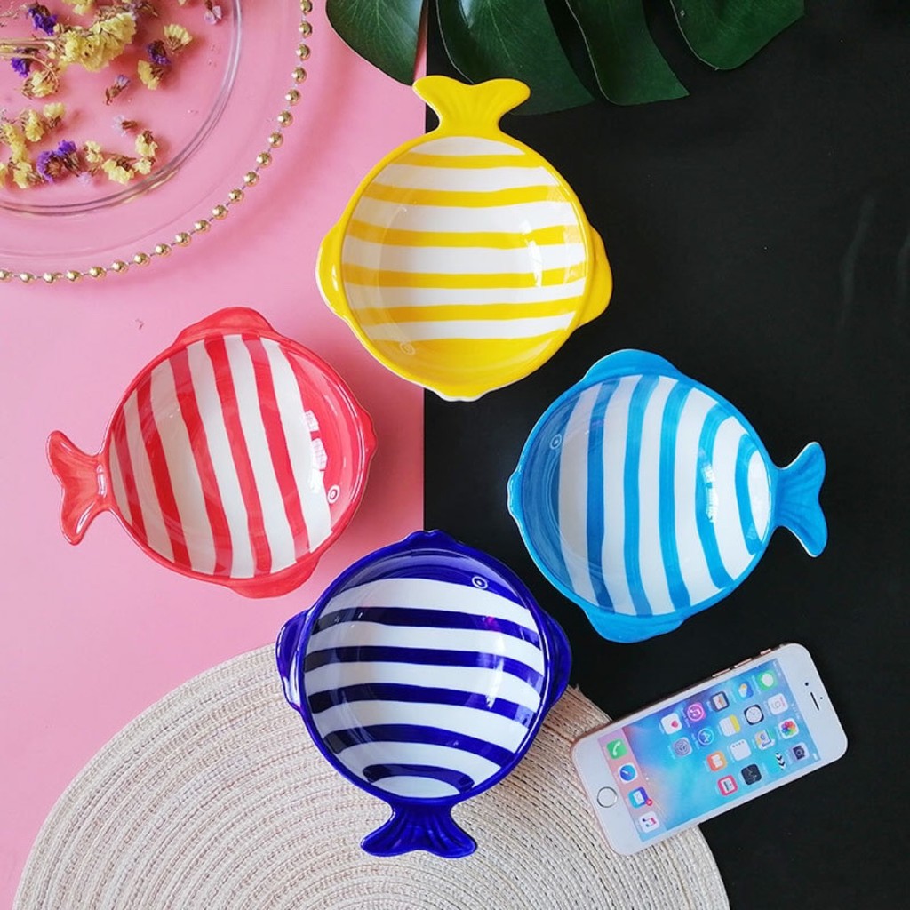 Bát gốm sứ hình cá