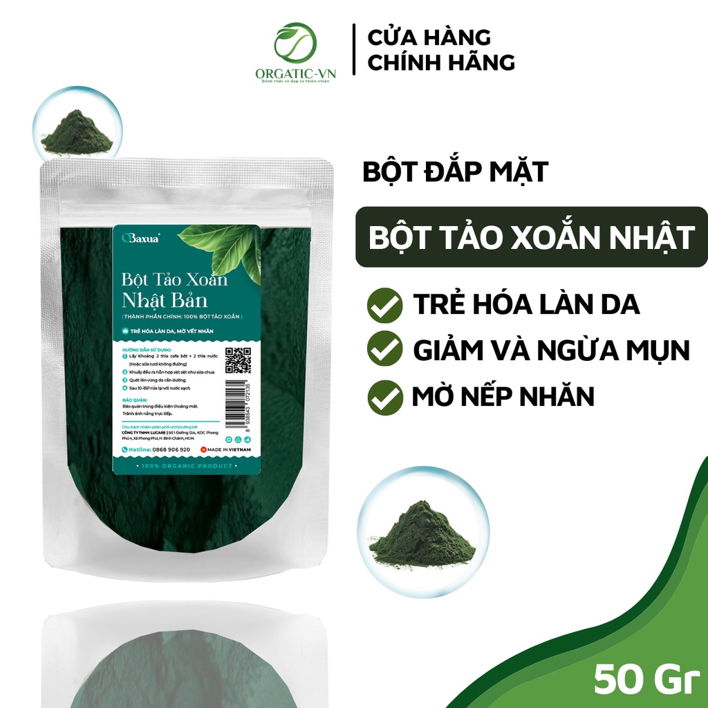 Bột Tảo xoắn nguyên chất Organic Handmade- B2.009