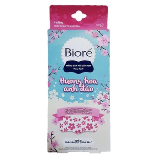 Miếng Dán Lột Mụn Mũi Biore 4 Miếng