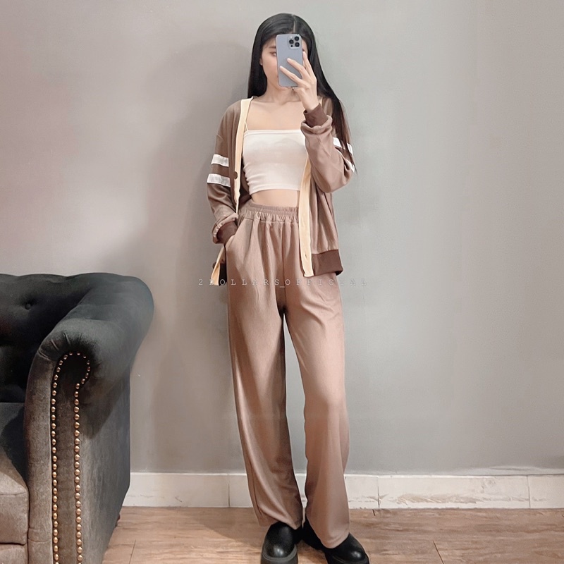 Set Thể Thao Thom Dài 2 Sọc